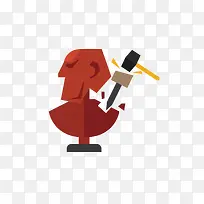 卡通雕塑矢量素材-空若网 卡通雕塑矢量素材-空若网