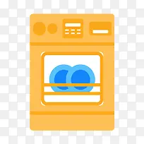 灰色扁平化圆角洗碗机元素-空若网 灰色扁平化圆角洗碗机元素-空若网