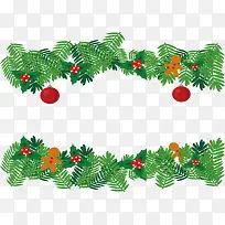 绿色树枝节日装饰边框-空若网 绿色树枝节日装饰边框-空若网