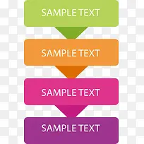 手绘多彩条幅纸张-空若网 手绘多彩条幅纸张-空若网
