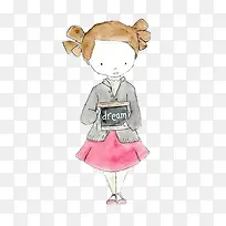 梦幻素材唯美 卡通手绘小女孩-空若网 梦幻素材唯美 卡通手绘小女孩-空若网