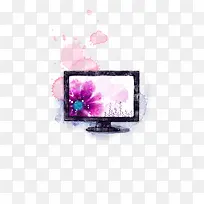 墨迹背景电视-空若网 墨迹背景电视-空若网