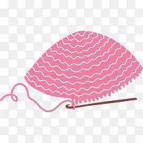 粉色毛线团矢量素材-空若网 粉色毛线团矢量素材-空若网