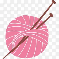 粉色毛线团矢量素材-空若网 粉色毛线团矢量素材-空若网