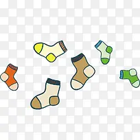 彩色袜子矢量图-空若网 彩色袜子矢量图-空若网