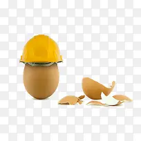 创意戴安全帽的鸡蛋-空若网 创意戴安全帽的鸡蛋-空若网