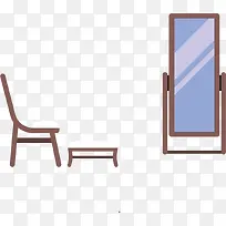 矢量扁平化落地镜-空若网 矢量扁平化落地镜-空若网