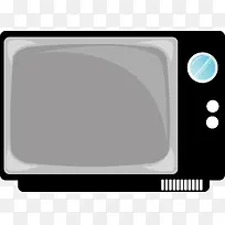 矢量手绘黑白电视-空若网 矢量手绘黑白电视-空若网