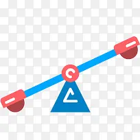 卡通扁平化跷跷板设计-空若网 卡通扁平化跷跷板设计-空若网