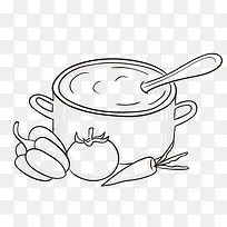 汤锅锅简笔画锅蔬菜-空若网 汤锅锅简笔画锅蔬菜-空若网