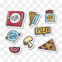 食物手绘漫画披萨-空若网 食物手绘漫画披萨-空若网