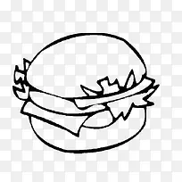 简易汉堡简笔画食物-空若网 简易汉堡简笔画食物-空若网