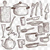 手绘厨房-空若网 手绘厨房-空若网