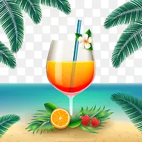 扁平化海洋沙塘美酒矢量-空若网 扁平化海洋沙塘美酒矢量-空若网