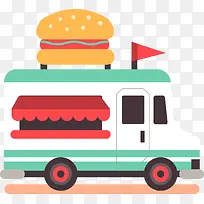 汉堡包快餐食物车图-空若网 汉堡包快餐食物车图-空若网