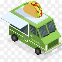 汉堡包食物车png图-空若网 汉堡包食物车png图-空若网