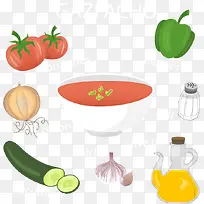彩绘西班牙蔬菜冷汤食谱-空若网 彩绘西班牙蔬菜冷汤食谱-空若网