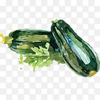 矢量手绘黄瓜蔬菜素材-空若网 矢量手绘黄瓜蔬菜素材-空若网