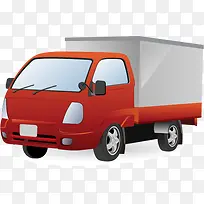 手绘红色卡车-空若网 手绘红色卡车-空若网