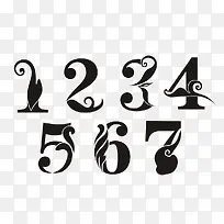 艺术字体1234567-空若网 艺术字体1234567-空若网