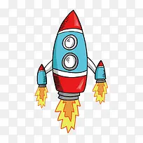 卡通手绘航空航天卡通火箭矢量-空若网 卡通手绘航空航天卡通火箭矢量-空若网