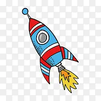 卡通手绘航空航天卡通火箭矢量-空若网 卡通手绘航空航天卡通火箭矢量-空若网