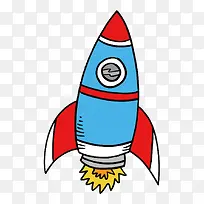 卡通手绘航空航天卡通火箭矢量-空若网 卡通手绘航空航天卡通火箭矢量-空若网