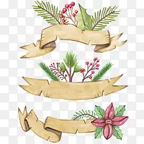 水彩复古丝带-空若网 水彩复古丝带-空若网