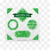 9款绿色水彩树枝-空若网 9款绿色水彩树枝-空若网