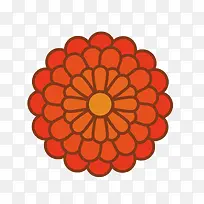 红色卡通花朵-空若网 红色卡通花朵-空若网