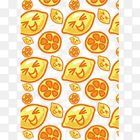 卡通柠檬背景-空若网 卡通柠檬背景-空若网