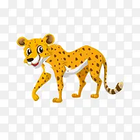 卡通可爱豹子免抠素材-空若网 卡通可爱豹子免抠素材-空若网