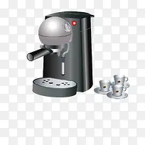 黑色卡通咖啡机-空若网 黑色卡通咖啡机-空若网