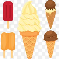 矢量手绘卡通冰激凌-空若网 矢量手绘卡通冰激凌-空若网
