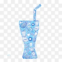 蓝色饮料杯-空若网 蓝色饮料杯-空若网