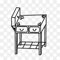 手绘桌子-空若网 手绘桌子-空若网