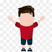 手绘张开双手的卡通人物-空若网 手绘张开双手的卡通人物-空若网