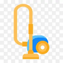 黄色扁平化圆角吸尘器元素-空若网 黄色扁平化圆角吸尘器元素-空若网