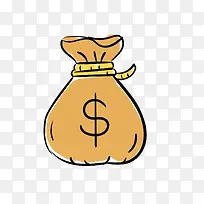 矢量卡通扁平化钱袋png-空若网 矢量卡通扁平化钱袋png-空若网