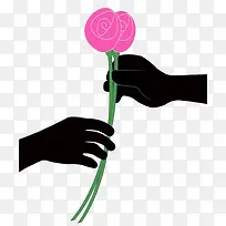 握花朵的手-空若网 握花朵的手-空若网