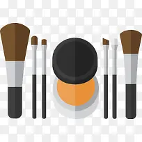 扁平化化妆品刷子造型-空若网 扁平化化妆品刷子造型-空若网