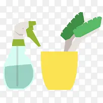 矢量彩色扁平化喷壶刷子-空若网 矢量彩色扁平化喷壶刷子-空若网