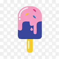 矢量蓝粉色冰棒素材-空若网 矢量蓝粉色冰棒素材-空若网