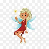 矢量时尚经典红裙小精灵-空若网 矢量时尚经典红裙小精灵-空若网