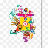 创意潮流设计元素矢量图-空若网 创意潮流设计元素矢量图-空若网