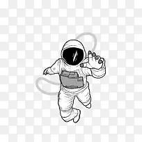 手绘风卡通宇航员-空若网 手绘风卡通宇航员-空若网