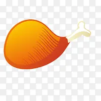 卡通鸡腿食物设计矢量图-空若网 卡通鸡腿食物设计矢量图-空若网