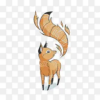 矢量橙色动物狐狸-空若网 矢量橙色动物狐狸-空若网
