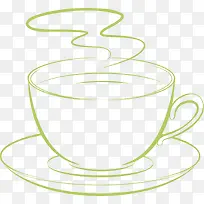 手绘绿色杯子-空若网 手绘绿色杯子-空若网