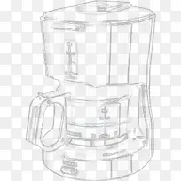 手绘咖啡机简易线条-空若网 手绘咖啡机简易线条-空若网